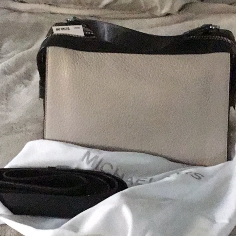 Michael Kors Cream and Black Shoulder Bag